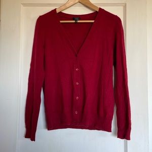 Cranberry cashmere cardigan